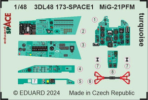 Eduard 3DL48173 MiG-21PFM turquoise SPACE EDUARD 1/48 – immagine 4
