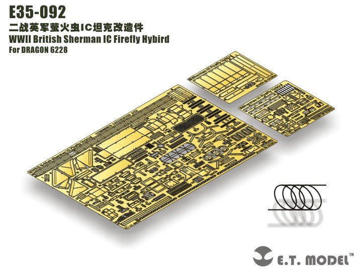 ET Model E35-092 WWII British Sherman IC Firefly Hybrid (Pour DRAGON 6228) (1/35)