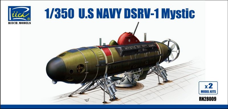 Riich Models RN28009 U.S.Navy Deep Submergence Rescue Vehicle - DSRV-1 Mystic 1/350