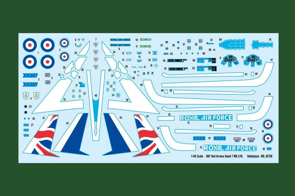 Hobby Boss 81738 RAF Red Arrows Hawk T MK.1/1A 1/48 – immagine 3