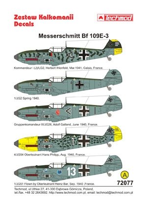 Techmod 72077 - Messerschmitt Bf 109E-3 1/72 – Bild 2