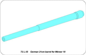 Aber 72L-35 Lufa 21cm do niemieckiego moździerza Mörser 18/ German 21cm barrel for Mörser 18 1/72 – zdjęcie 5
