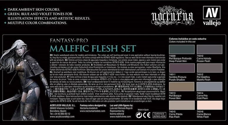 Vallejo 74102 Model Color Set Fantasy Pro Malefic Flesh 8x17 ml – Bild 2
