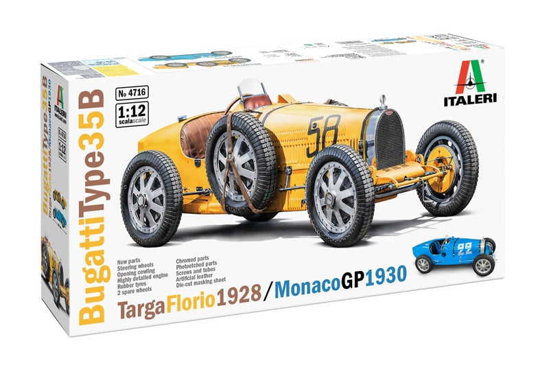 Italeri 4716 Bugatti Type 35B - Targa Florio 29/Monaco GP 30 1/12