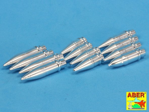 Aber 16073 Panzer IV various 7,5 cm ammo projectiles x 12 pcs. 1/16