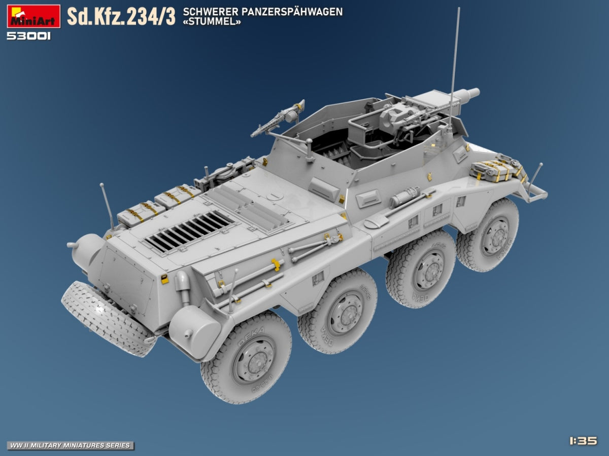 MiniArt 53001 Sd.Kfz.234/3 SCHWERER PANZERSPAHWAGEN STUMMEL 1/35 – image 11