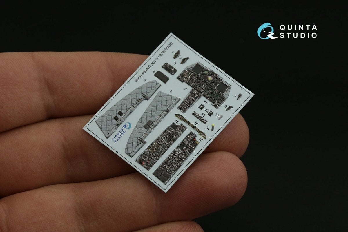 Quinta Studio QDS-48361 A-10C 3D-Printed &amp;amp; coloured Interior on decal paper (Hobby Boss) (Small version) 1/48 – immagine 4