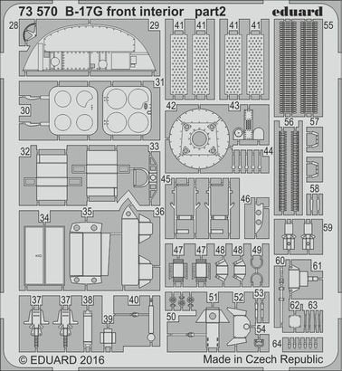 Eduard 73570 B-17G front interior AIRFIX A08017 1/72 – imagen 2