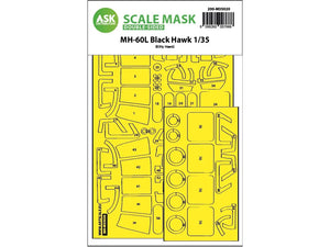 Art Scale Kit M35020 MH-60 L Black Hawk Double-Sided Express Fit Painting Mask for Kitty Hawk 1/35