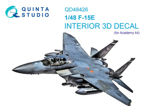Intérieur coloré imprimé en 3D pour F-15E de Quinta Studio QD48426 (Academy) à l&amp;#39;échelle 1/48