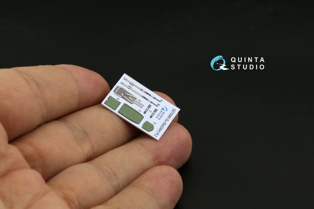 Quinta Studio QD72060 Su-35S 3D-Printed &amp;amp; coloured Interior on decal paper (GWH) 1/72 – imagen 6