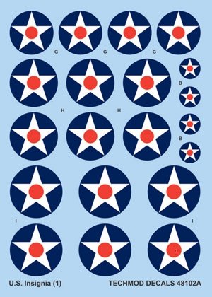 Techmod 48102 - Insignes nationaux américains 1919-1942 (1/48) – image 2