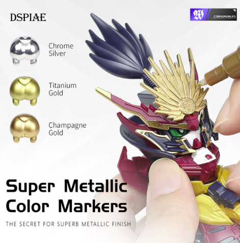 DSPIAE MKS-02 Super Metallic Marker Titanium Gold – imagen 2