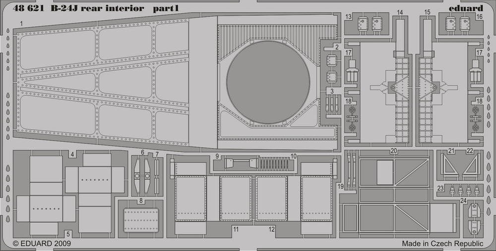 Eduard 48621 B-24J rear interior 1/48 Revell Academy – zdjęcie 2