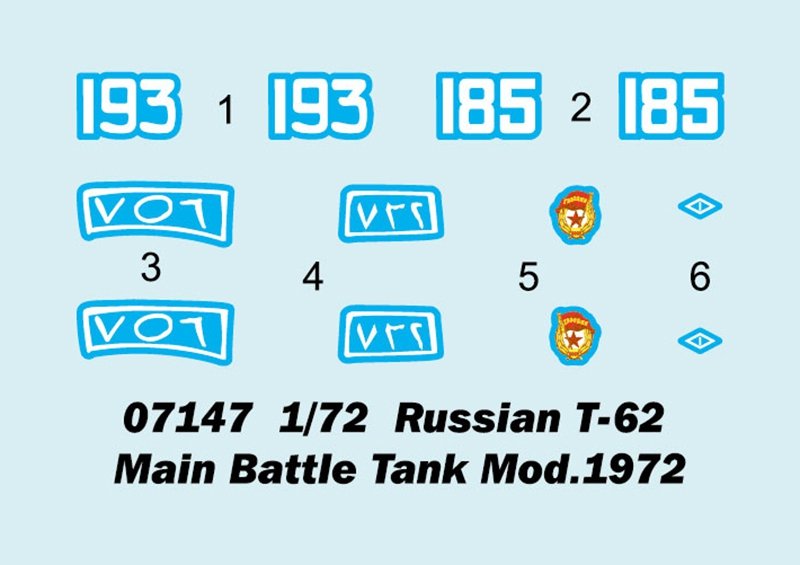 Trumpeter 07147 Russian T-62 Main Battle Tank Mod.1972 1/72 – Bild 3