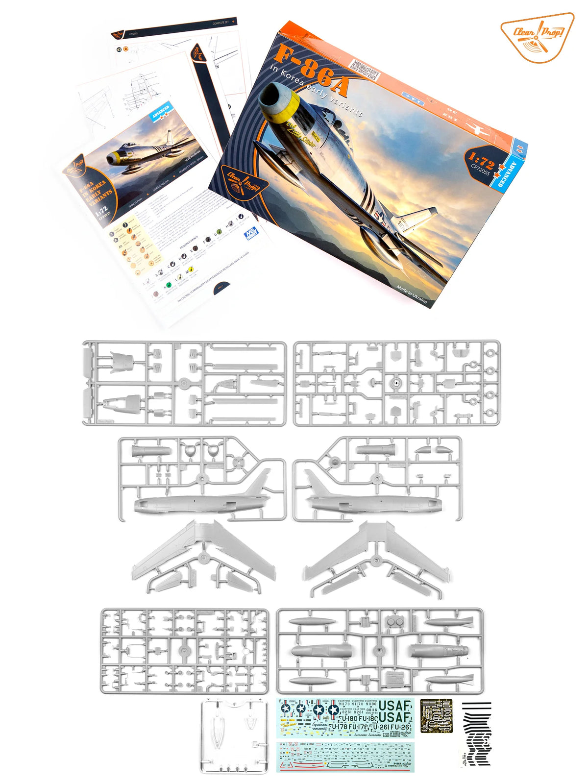 Clear Prop! CP72055 North American F 86 A Sabre in Korea - Early Variants (Advanced Kit) – Bild 3