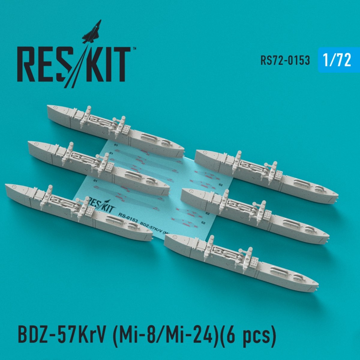 RESKIT RS72-0153 BD3-57KRV RACKS (6PCS) 1/72