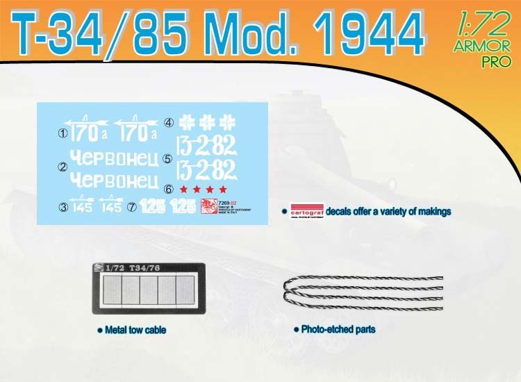 Dragon 7269 T-34/85 Mod.1944 1/72 – imagen 6