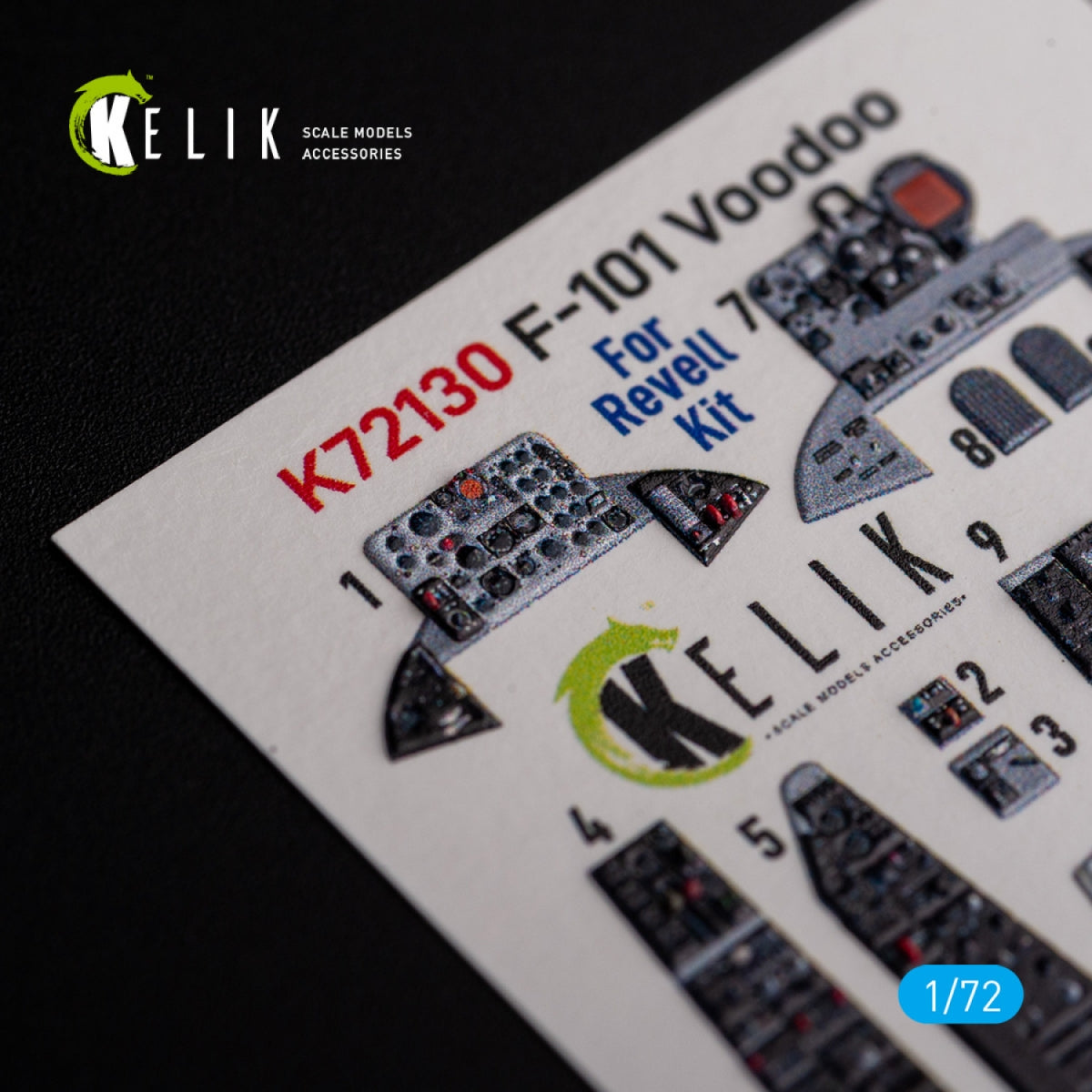 KELIK K72130 F-101 Voodoo - interior 3D decals for Revell kit 1/72 – immagine 5