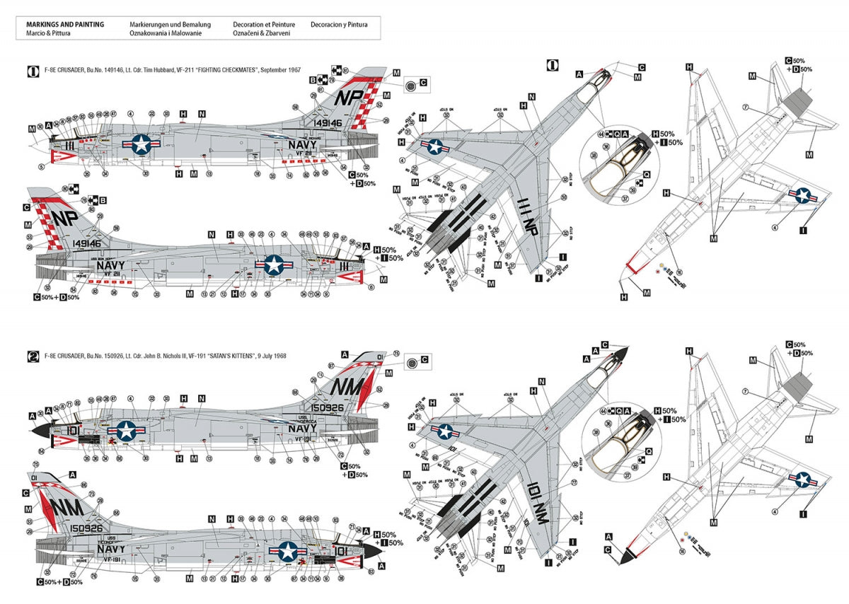 Hobby 2000 72073 F-8E Crusader MiG Killers ( ACADEMY + CARTOGRAF + MASKI ) 1/72 – zdjęcie 2