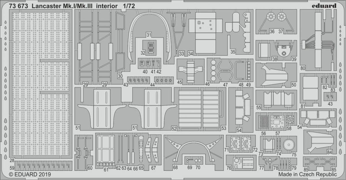 Eduard 73673 Lancaster Mk. I/Mk. III interior REVELL 1/72 – immagine 2
