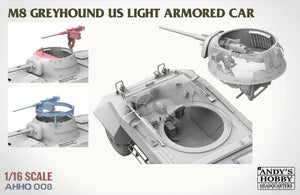 Andy&amp;#39;s Hobby Headquarters AHHQ-008 M8 Greyhound US light Armored Car 1/16 – immagine 2