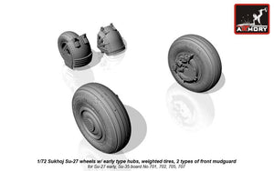 Armory Models AW72032b Sukhoj Su-27 Flanker wheels 1/72 – zdjęcie 4