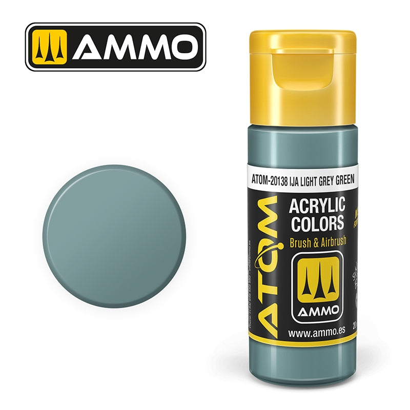 AMMO of Mig Jimenez 20138 ATOM COLOR IJA Light Gray Green 20ml