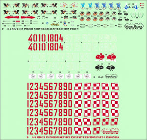 ModelMaker Decals D48154 MiG-21 in Polish service exclusive edition part V 1/48 – Bild 5
