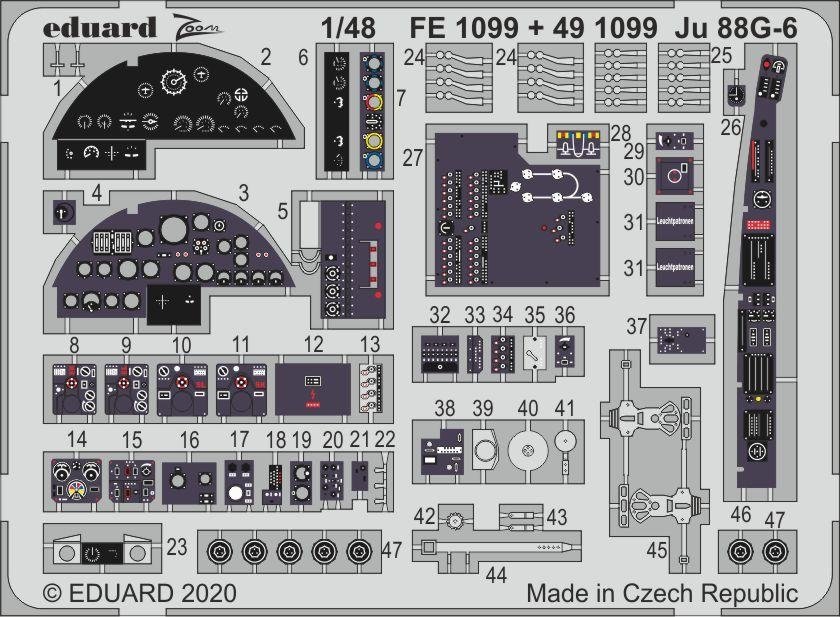 Eduard 491099 Ju 88G-6 interior 1/48 DRAGON