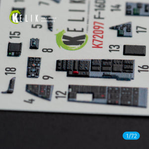 KELIK K72097 F-16D interior 3D decals for Revell kit 1/72 – immagine 6