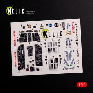 KELIK K48017 A-10C &amp;quot;Thunderbolt &amp;quot; interior 3D decals for Academy kit 1/48 – zdjęcie 3