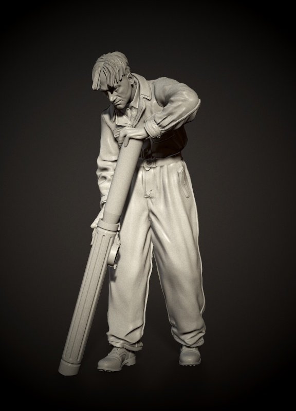 Panzer Art FI35-102 Waffen-SS tanker preparing ammo No.2 1/35