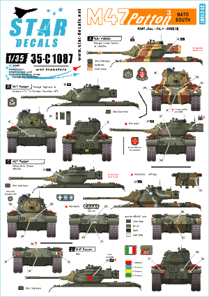 Star Decals 35-C1087 M47 Patton 3 1/35