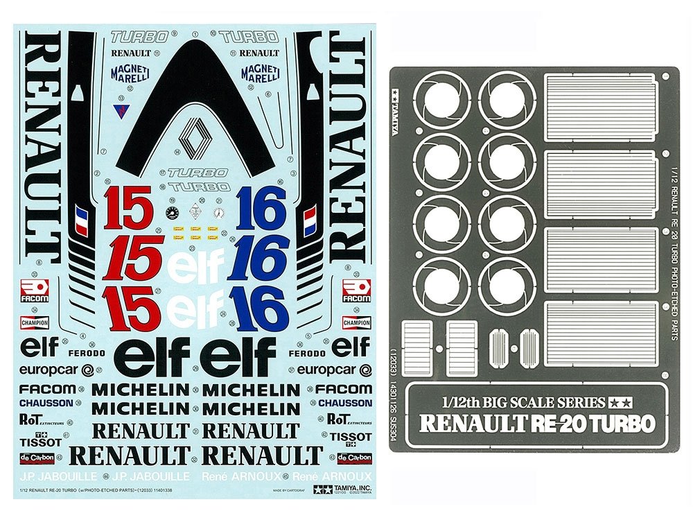 Tamiya 12033 Renault RE-20 Turbo (avec pièces photo-découpées) 1/12 – image 9