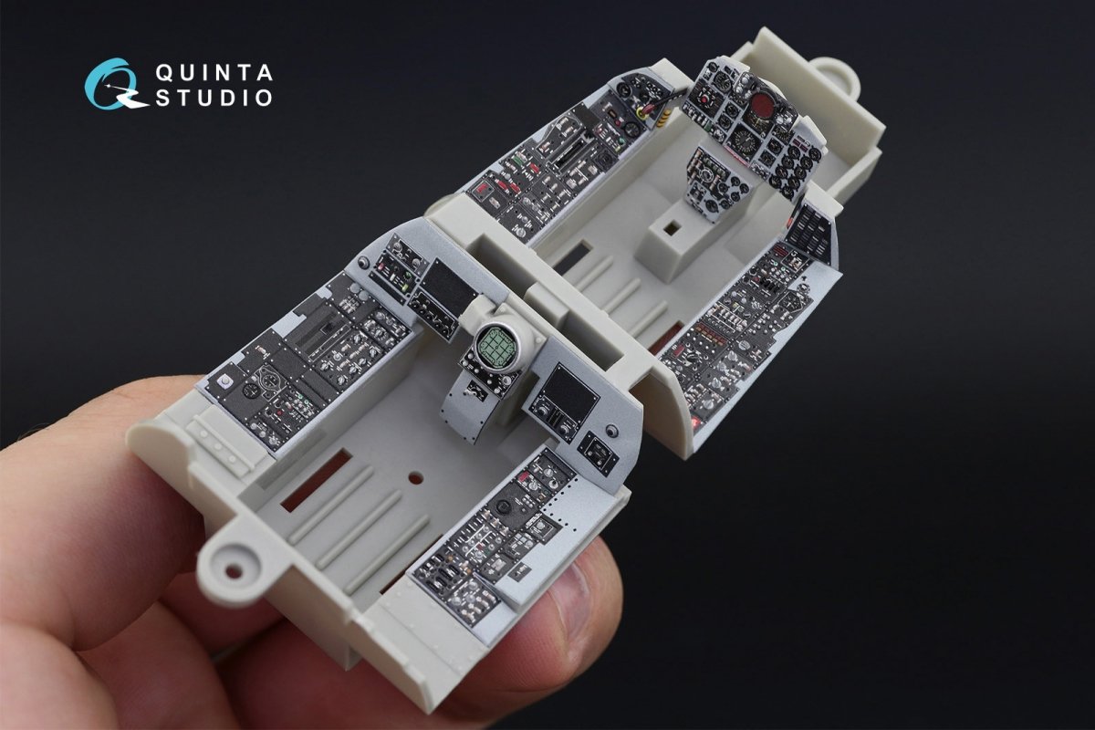 Quinta Studio QD32036 F-4D 3D-Printed &amp;amp; coloured Interior on decal paper (Tamiya) 1/32 – immagine 4