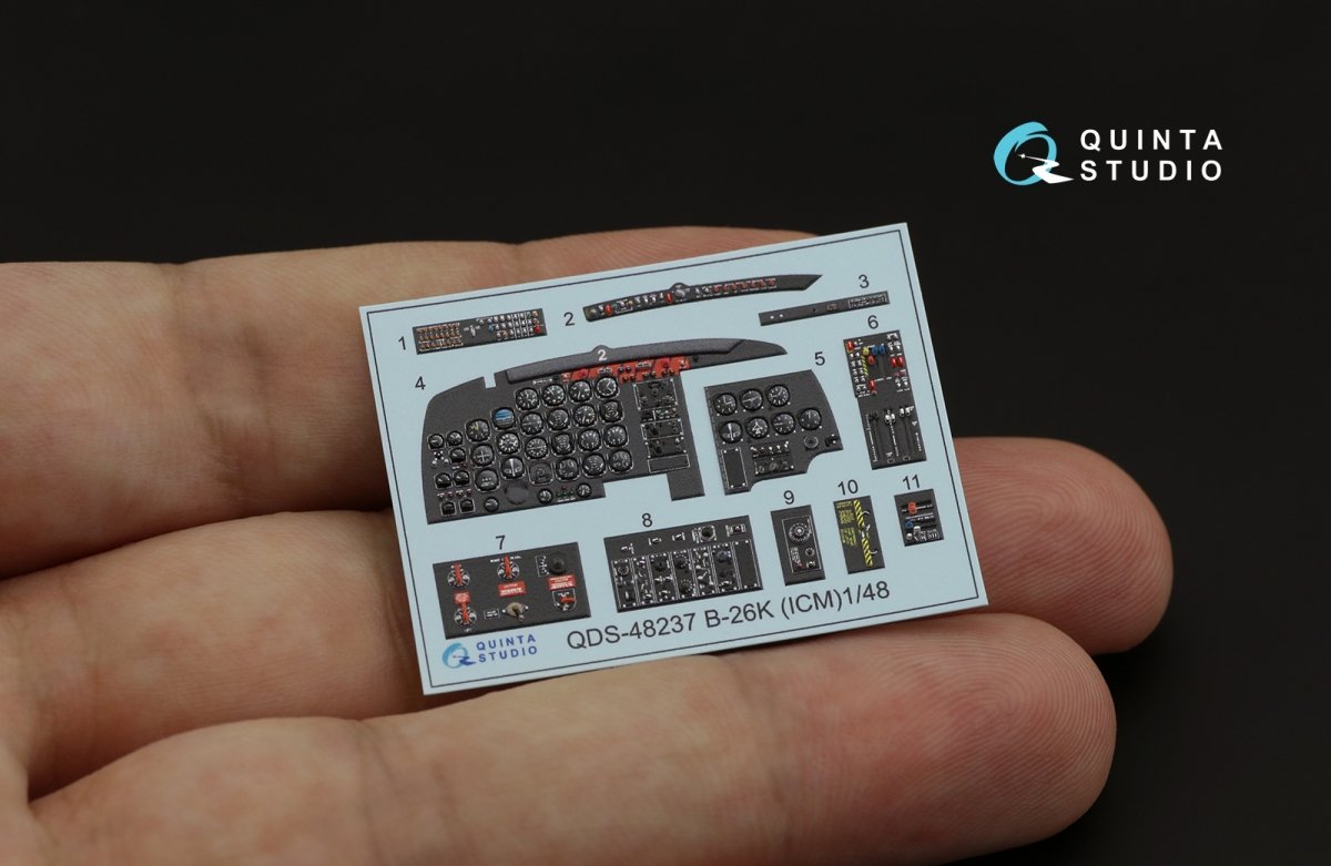 Quinta Studio QDS-48237 B-26K 3D-Printed &amp;amp; colored Interior on decal paper (ICM) (Small version) 1/48 – image 2