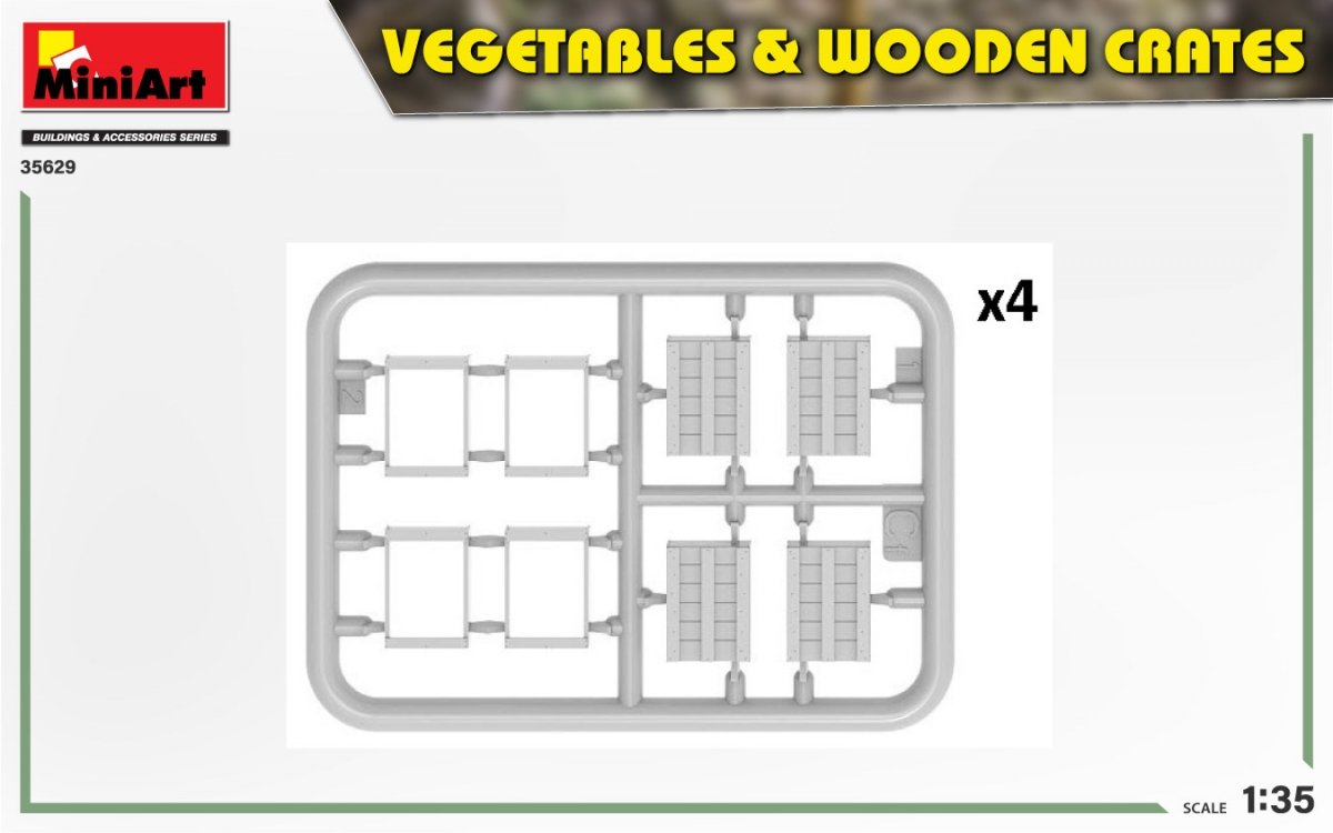 MiniArt 35629 VEGETABLES &amp;amp; WOODEN CRATES 1/35 – zdjęcie 3