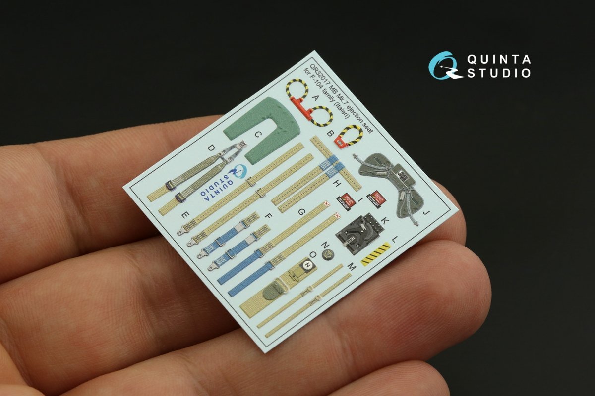 Quinta Studio QR32017 MB Mk.7 seat for F-104 family (Italeri) 1/32 – immagine 5