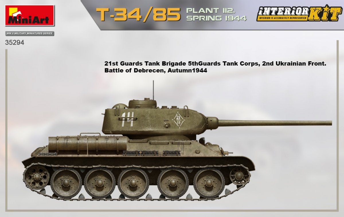 MiniArt 35294 T-34/85 PLANT 112. SPRING 1944. INTERIOR KIT 1/35 – zdjęcie 5