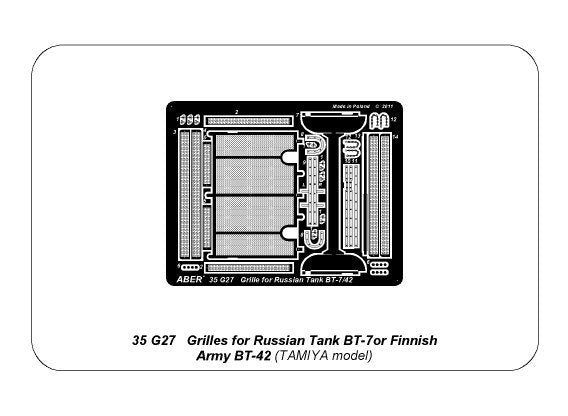 Aber 35G27 Grilles for BT-7 or BT-42 1/35 – Bild 9