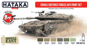 Kit de peinture Hataka HTK-AS114 pour véhicules blindés des forces de défense israéliennes, 6 x 17 ml