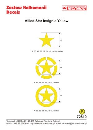 Techmod 72810 - Allied Star Insignia Yellow 1/72 – immagine 2
