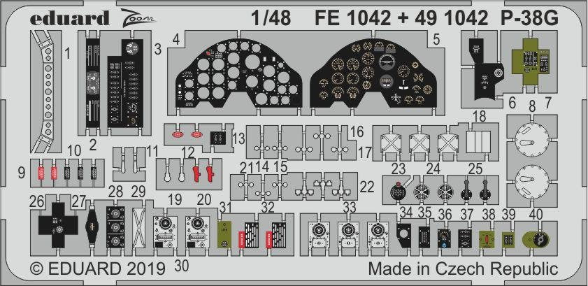 Eduard FE1042 P-38G 1/48 TAMIYA