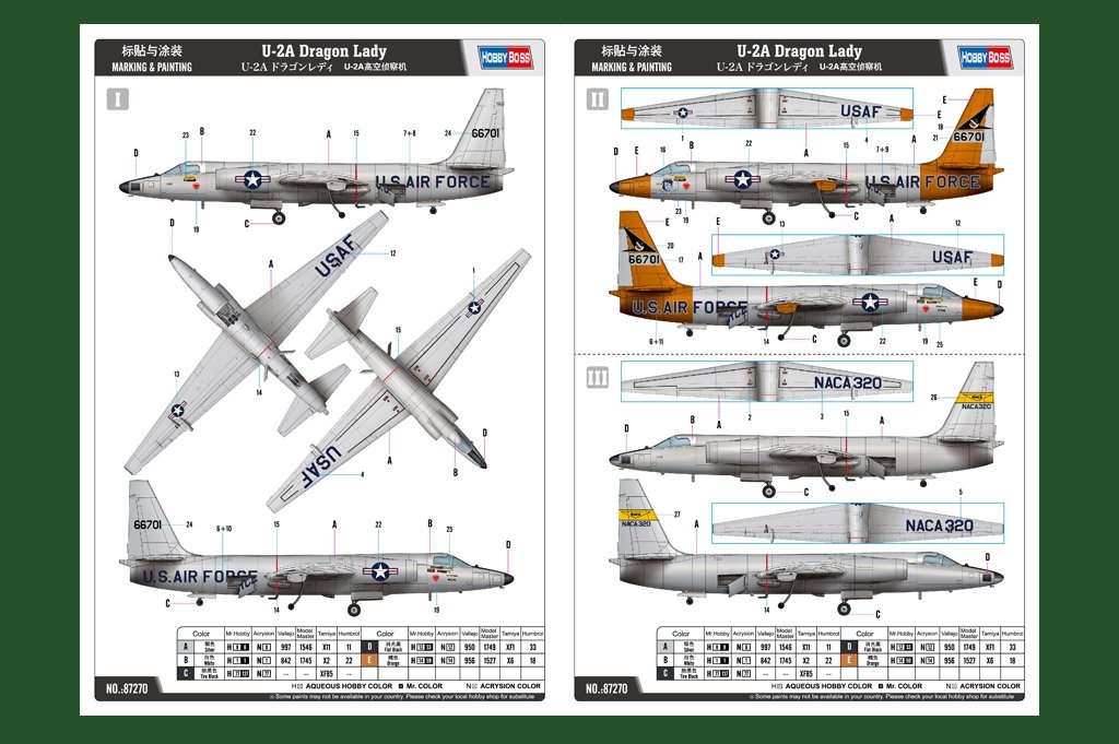 Hobby Boss 87270 U-2A Dragon Lady 1/72 – zdjęcie 2