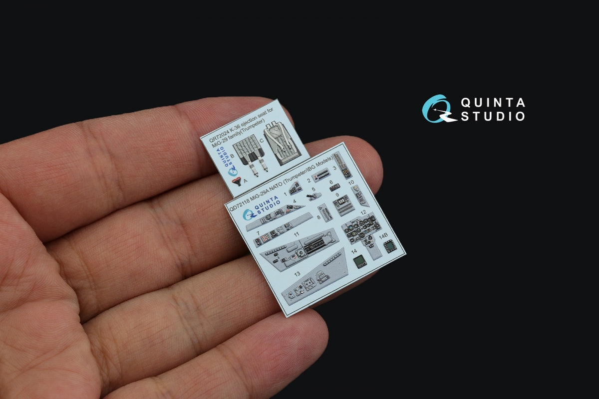 Quinta Studio QD72118 MiG-29A (NATO) 3D-Printed coloured Interior on decal paper (Trumpeter/IBG Models) 1/72 – zdjęcie 4