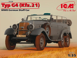 ICM 35538 ​​Type G4 (Kfz.21) Voiture d&amp;#39;état-major allemande de la Seconde Guerre mondiale (1/35)