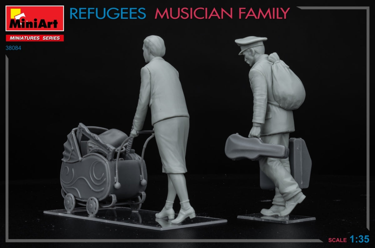 MiniArt 38084 REFUGEES. MUSICIAN FAMILY 1/35 – immagine 5