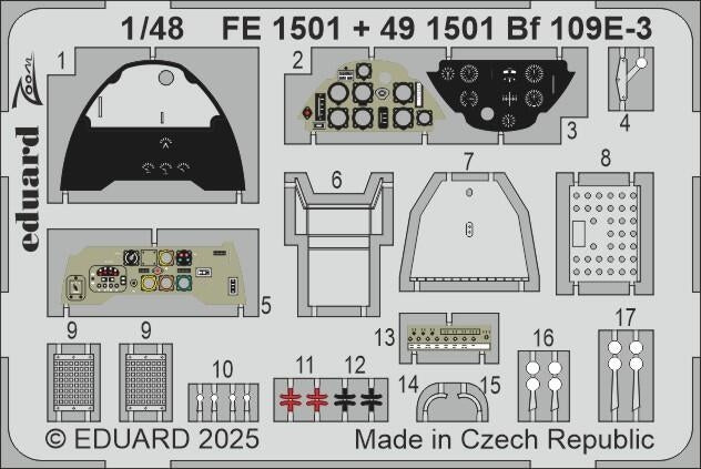 Eduard 491501 Bf 109E-3 Hobby Boss 1/48 – immagine 2