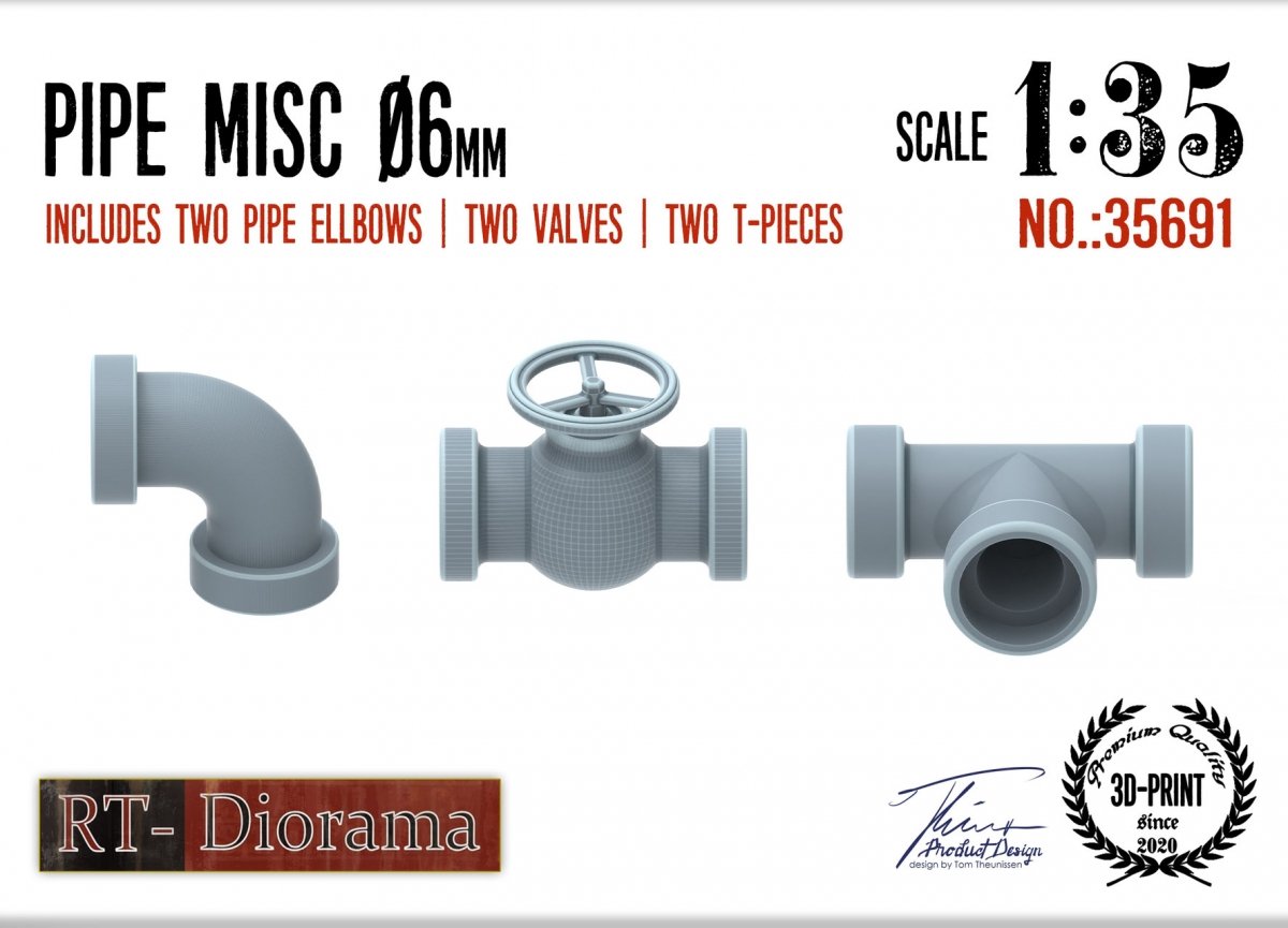 RT-Diorama 35691 Pipe Misc. 6mm 1/35 – immagine 2